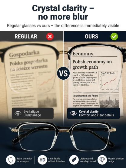 Ultra-Lightweight Photochromic Progressive Multifocal Reading Glasses