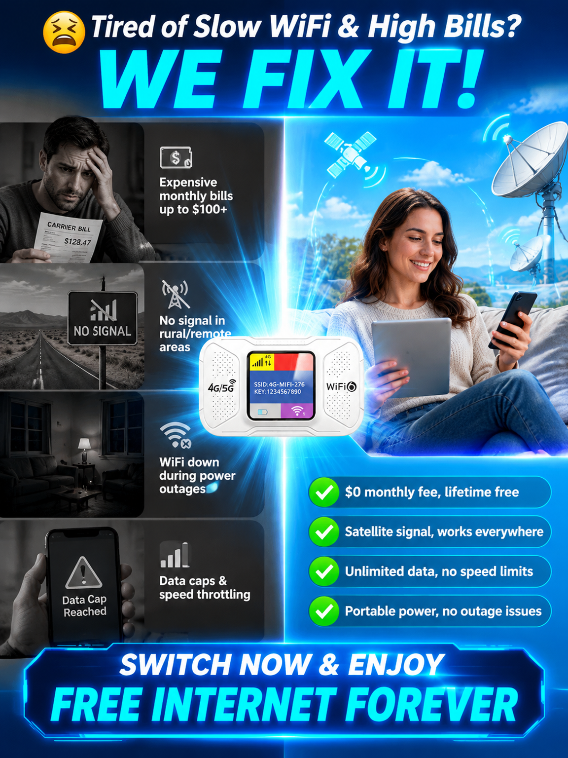 🌍 Portable Wi-Fi | Free Global Internet for Life