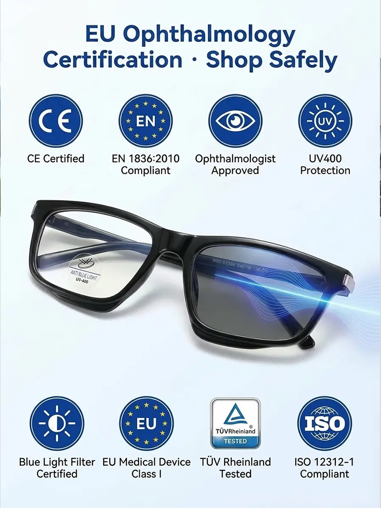 Photochromic High-End Anti-Blue Light Reading Glasses