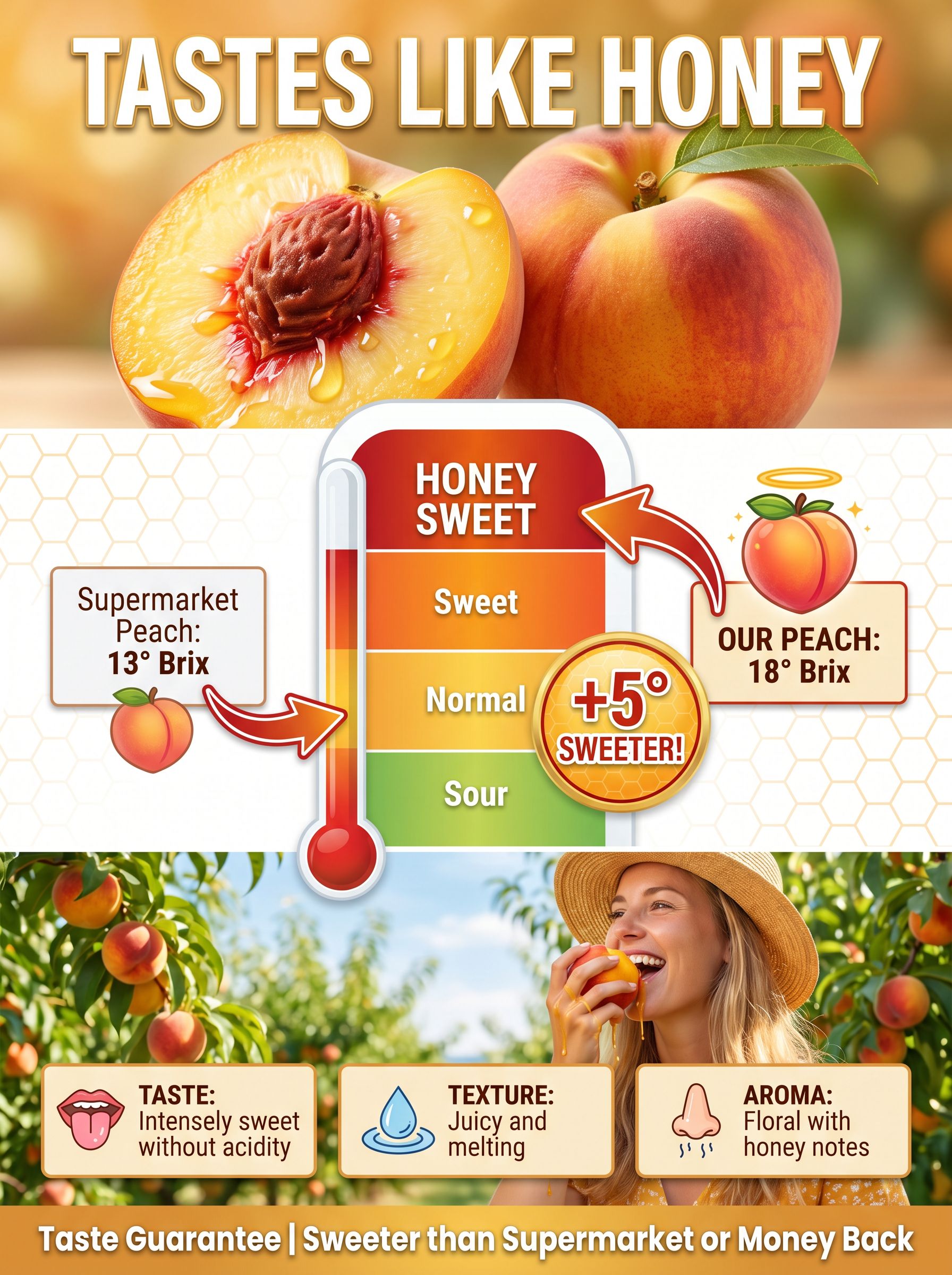 [Fast-growing and hardy] Sweet, juicy, early-ripening peach saplings