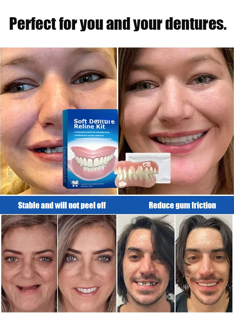 ORALHOE Perfect Smile Dentures (Comes with Glue)