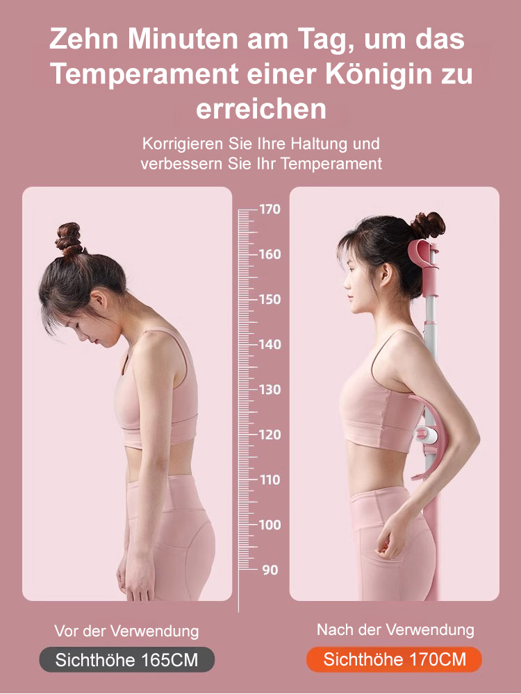【Upgrade mit integriertem Kopfkissen】Anti-Buckel Körperkorrekturstab