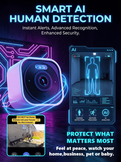 [Comprehensive Protection for Your Safety] Indoor Surveillance Camera🕵️‍♂️ Zero Setup, Zero Fees, Total Peace of Mind