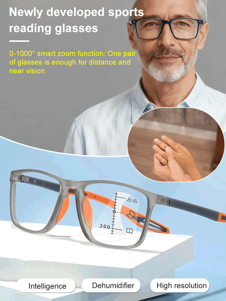 【✨️ Intelligent Zoom from -7.00 to +7.00】Self-adjusting glasses 📎 No eye exam required.