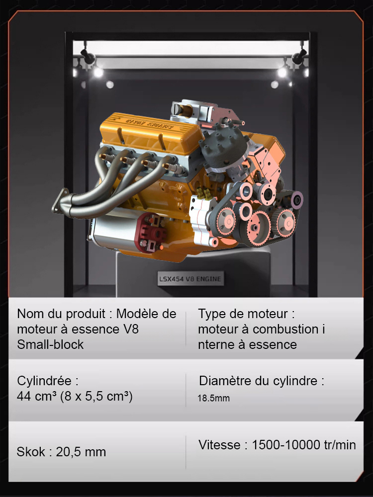 🔥 【Réplique de qualité】 Modèle de moteur V8 – usiné au CNC, entièrement fonctionnel