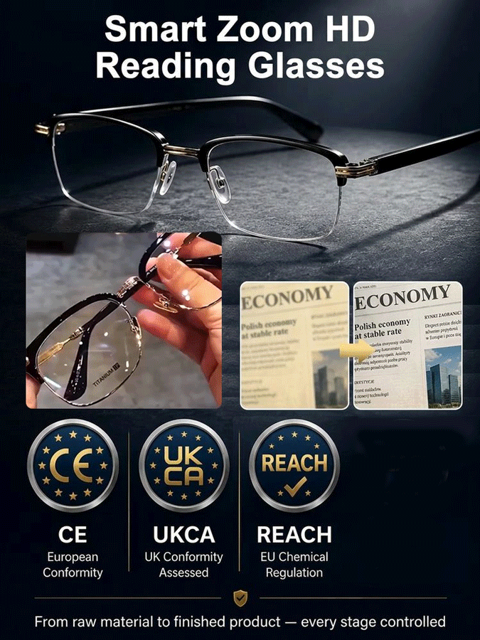 Ultra-Lightweight Photochromic Progressive Multifocal Reading Glasses