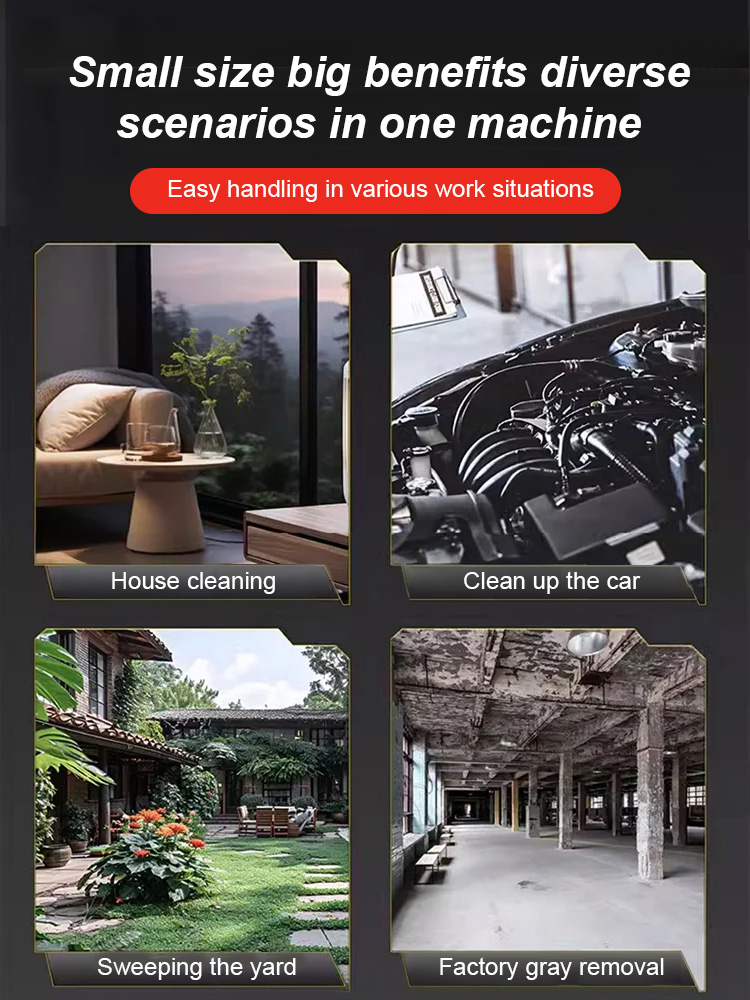 Dual-turbocharged lithium battery blower, with 3 adjustable wind speeds for convenient portability!