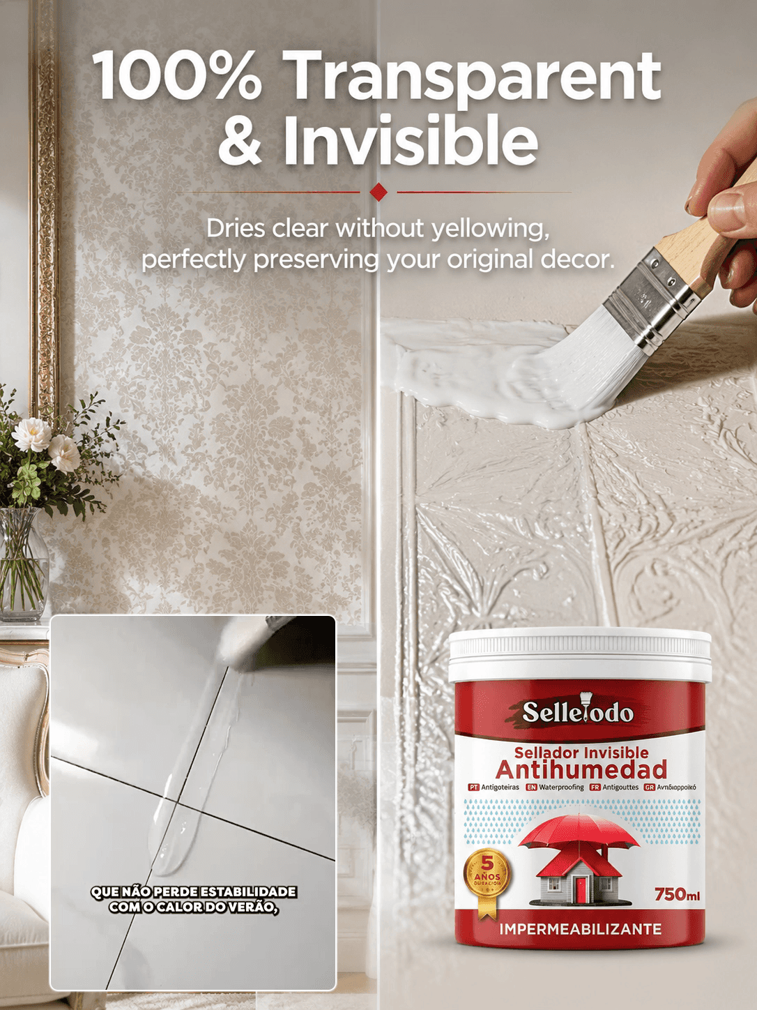 💧 Invisible waterproof sealant