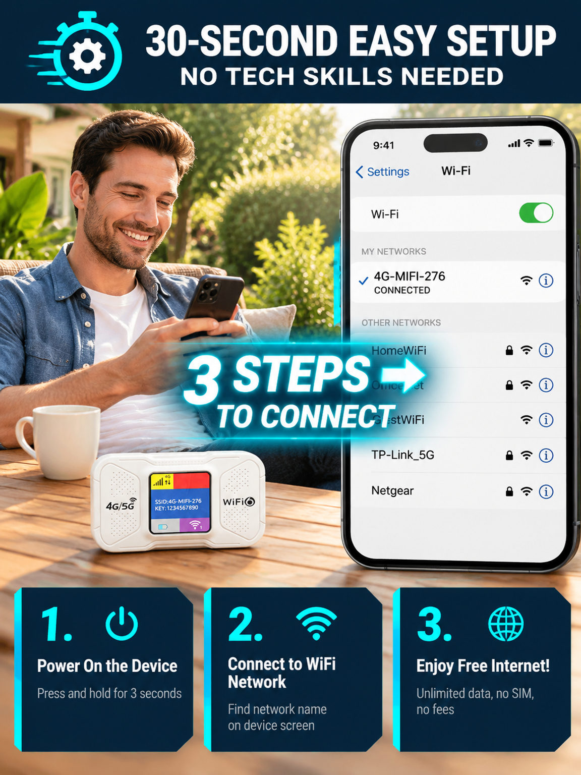 🌍 Portable Wi-Fi | Free Global Internet for Life