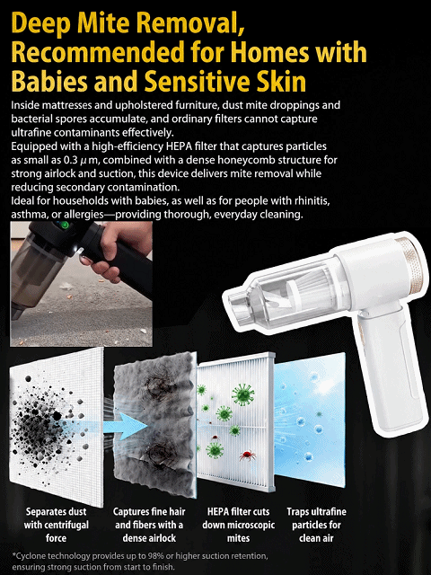 Multifunctional high-power car vacuum cleaner and air inflator