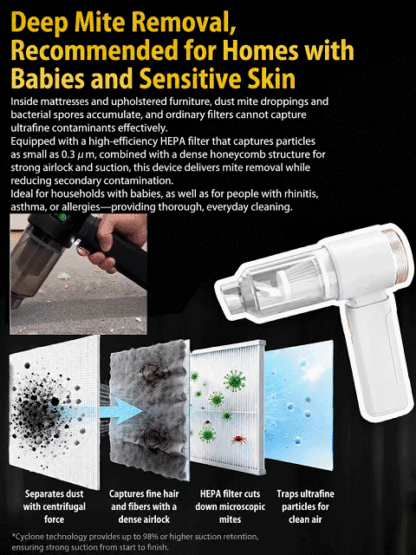 Multifunctional high-power car vacuum cleaner and air inflator