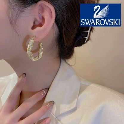 🔥 Sleva 50 % 🔥 - Náušnice Swarovski z bílého zlata