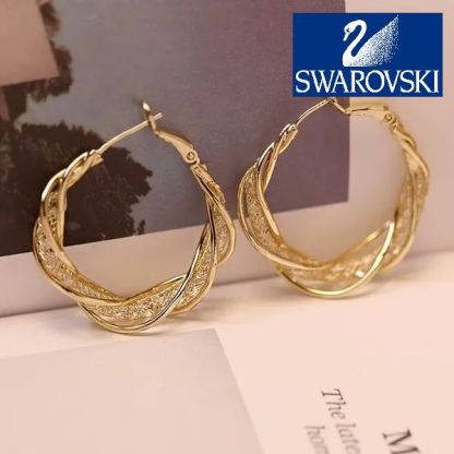 🔥 Sleva 50 % 🔥 - Náušnice Swarovski z bílého zlata