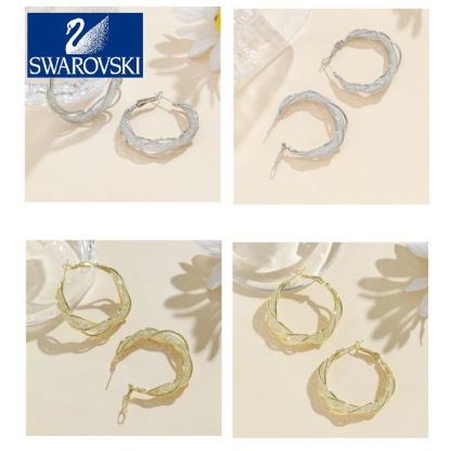 🔥 Sleva 50 % 🔥 - Náušnice Swarovski z bílého zlata