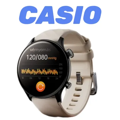 Casio AI egészségfigyelő okosóra ⌚️ Új frissítés 2026-ra! Intelligens mérés EKG + fotopletizmográfia segítségével – vércukorszint, vérnyomás és vér oxigénszintjének monitorozása egyetlen órával. 🏃
