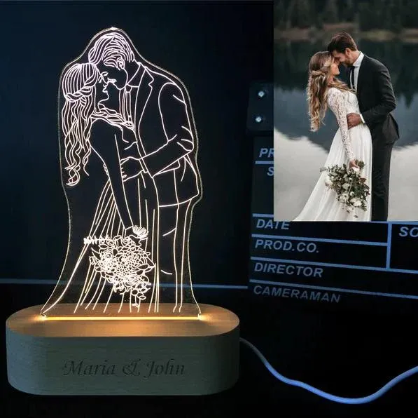 ✨ Lampă foto personalizată cu gravură 3D ✨ Combinația perfectă între artă și tehnologie! Salvează amintiri unice! 🎉