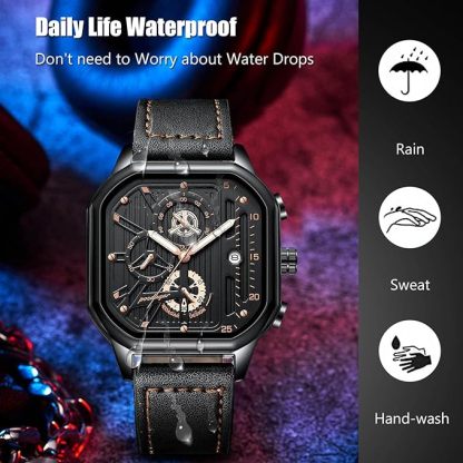 ⌚Relógio de quartzo à prova de água para homem