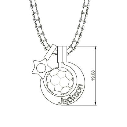 ⚽ Personalizovaný futbalový náhrdelník s menom, šitý na mieru pre vás.