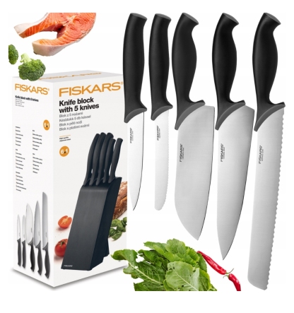 Konyhai kések FISKARS blokkban - SÉF konyhakés - Szett