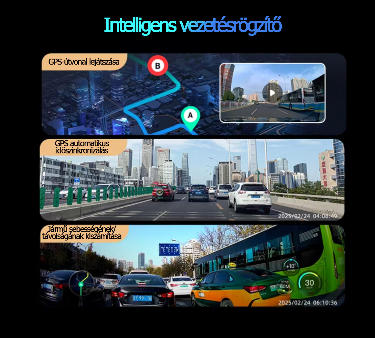 Garmin G980 mesterséges intelligenciával és hangvezérelt autós kamera négy kamerával, 360°-os panorámaképernyővel, 4K Ultra HD éjjellátóval és GPS-követéssel