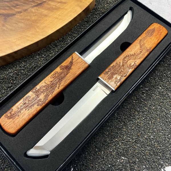 🐉Handmade Portable 2 In 1 Dragon and Phoenix Double Blades🐉🗡
