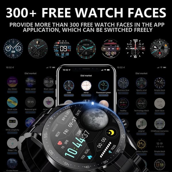 Multifunctional Casual Smart Watch with Bluetooth for Men/Women