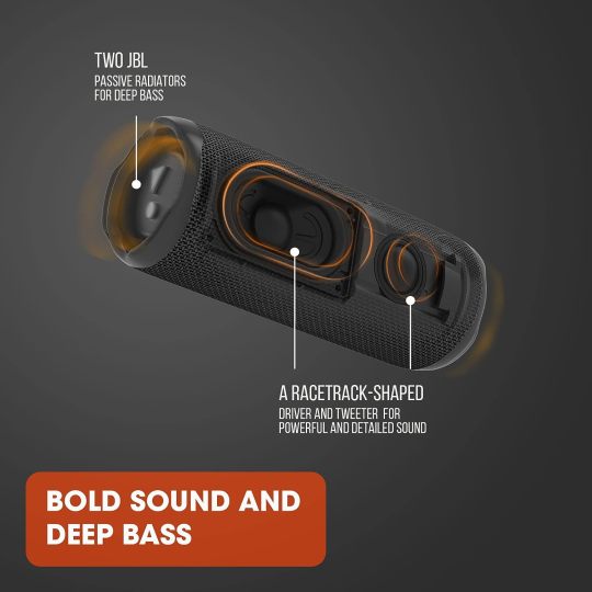 JBL Flip 6 Hordozható hangszóró Bluetooth vezeték nélküli streaminggel, IP67 por- és vízállósággal