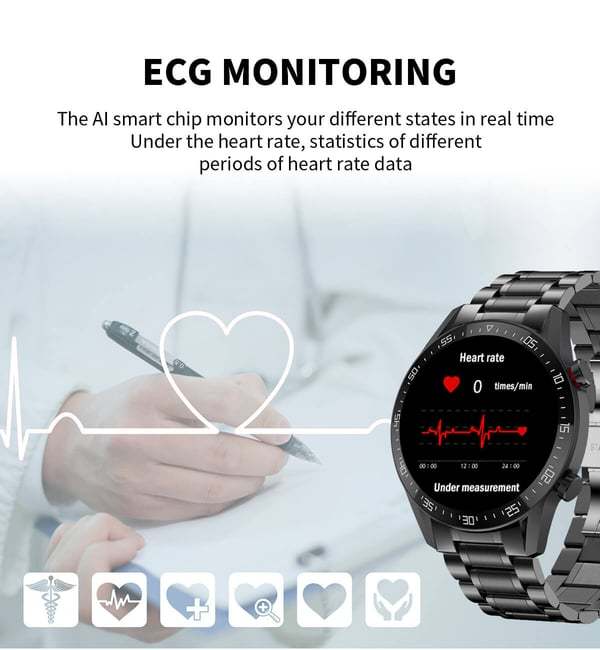 Multifunctional Casual Smart Watch with Bluetooth for Men/Women