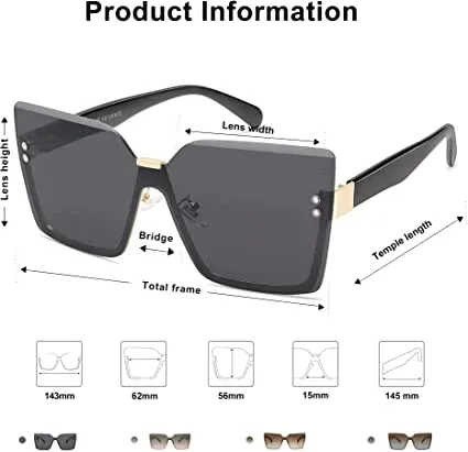 Versace-Damen-Halbrahmen-Sonnenbrille aus Metall