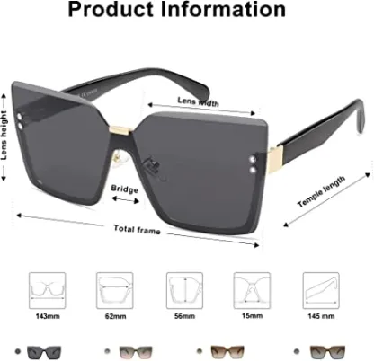 Versace-Damen-Halbrahmen-Sonnenbrille aus Metall