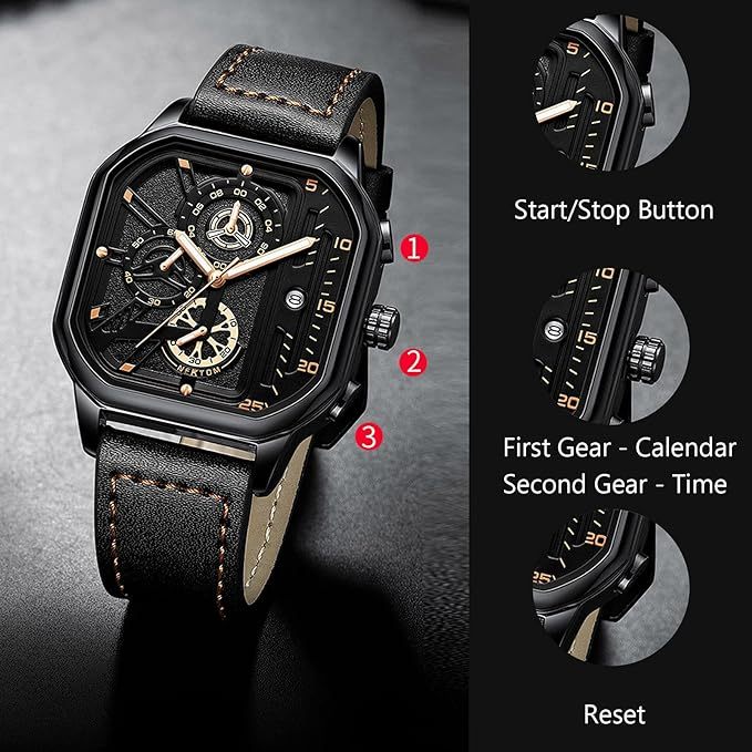 ⌚Relógio de quartzo à prova de água para homem