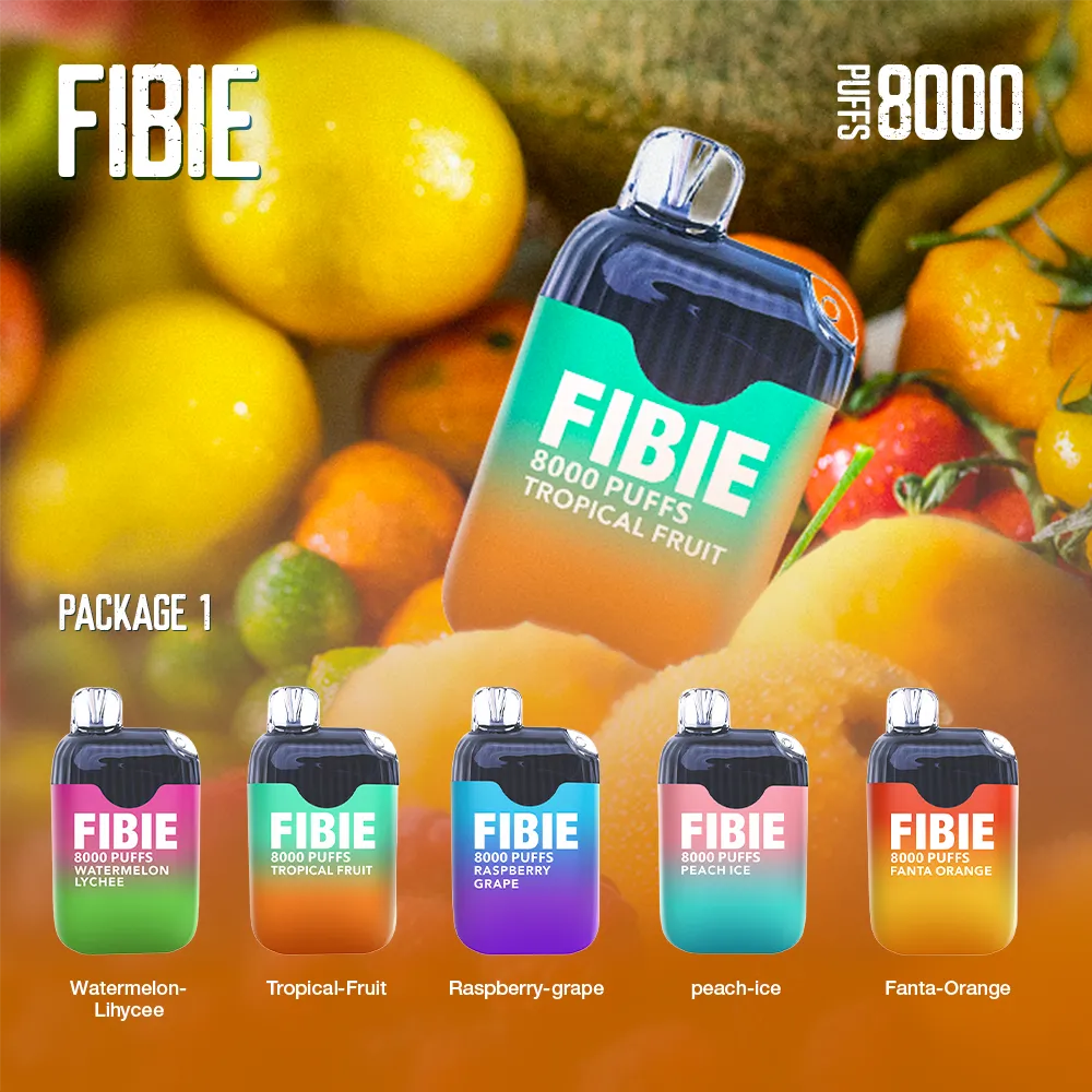 Bețe de țigară electronică de unică folosință FIBIE 8000 (seria 15 arome)