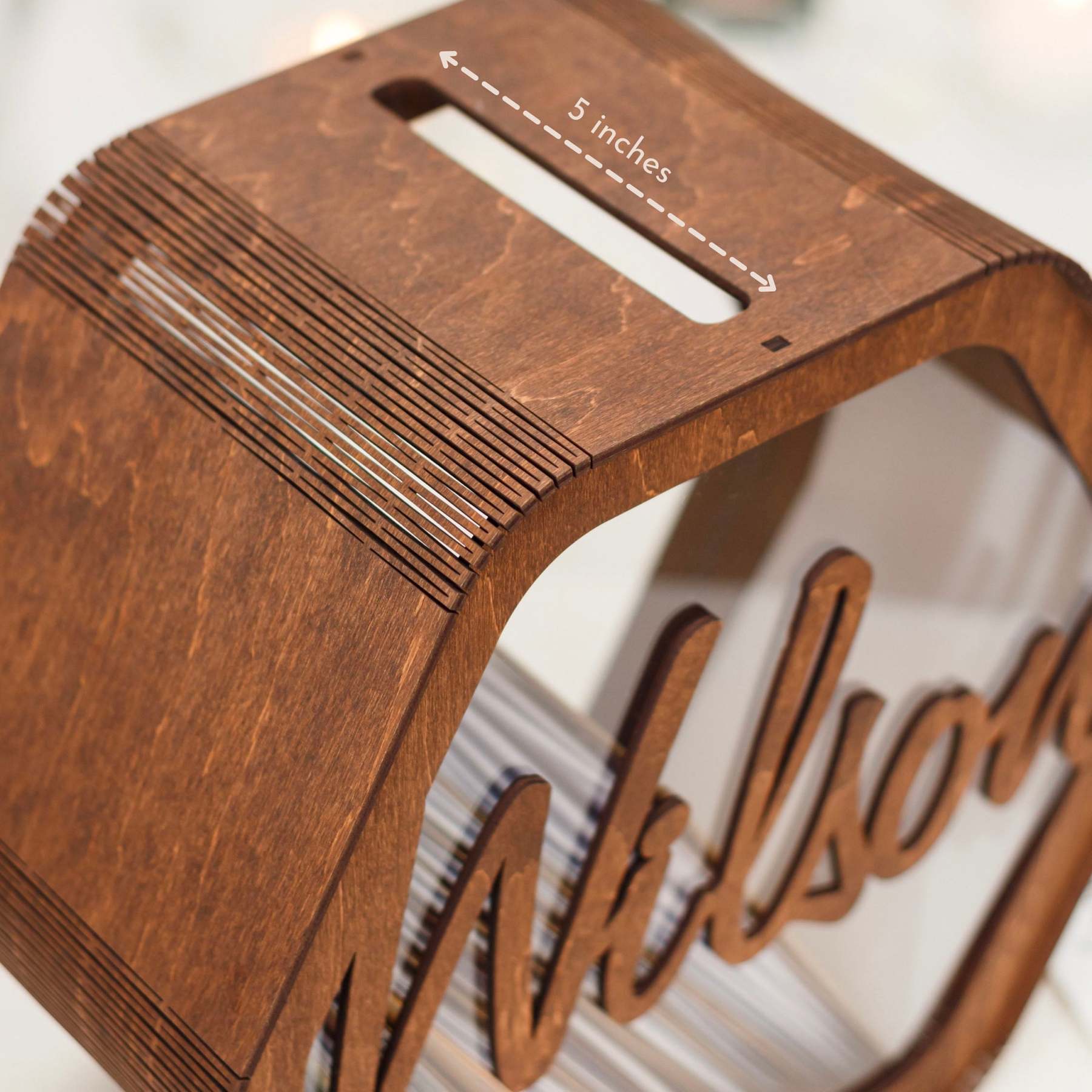 Személyre szabott esküvői hatszögletű kártya doboz