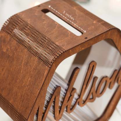 Személyre szabott esküvői hatszögletű kártya doboz