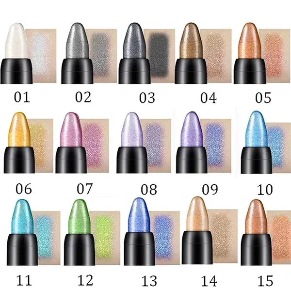 15 цвята молив за очи Waterproof Glitter Eye Shadow Eyeliner Pen