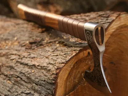 [Copy]Purple Dragon kempingbalta 14,7 hüvelykes kézzel kovácsolt hasítóbalta - kültéri fahasító, aprító és faragó szerszám bőr tokkal, bushcraft túlélő fa férfiaknak és nőknek