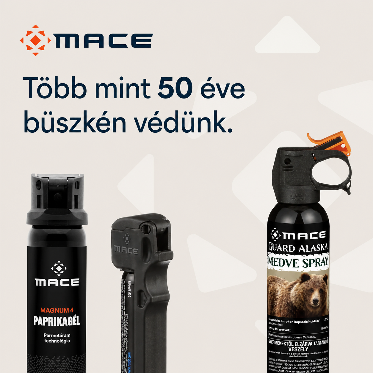 Mace 3 az 1-ben felpattintható tetejű paprikaspray