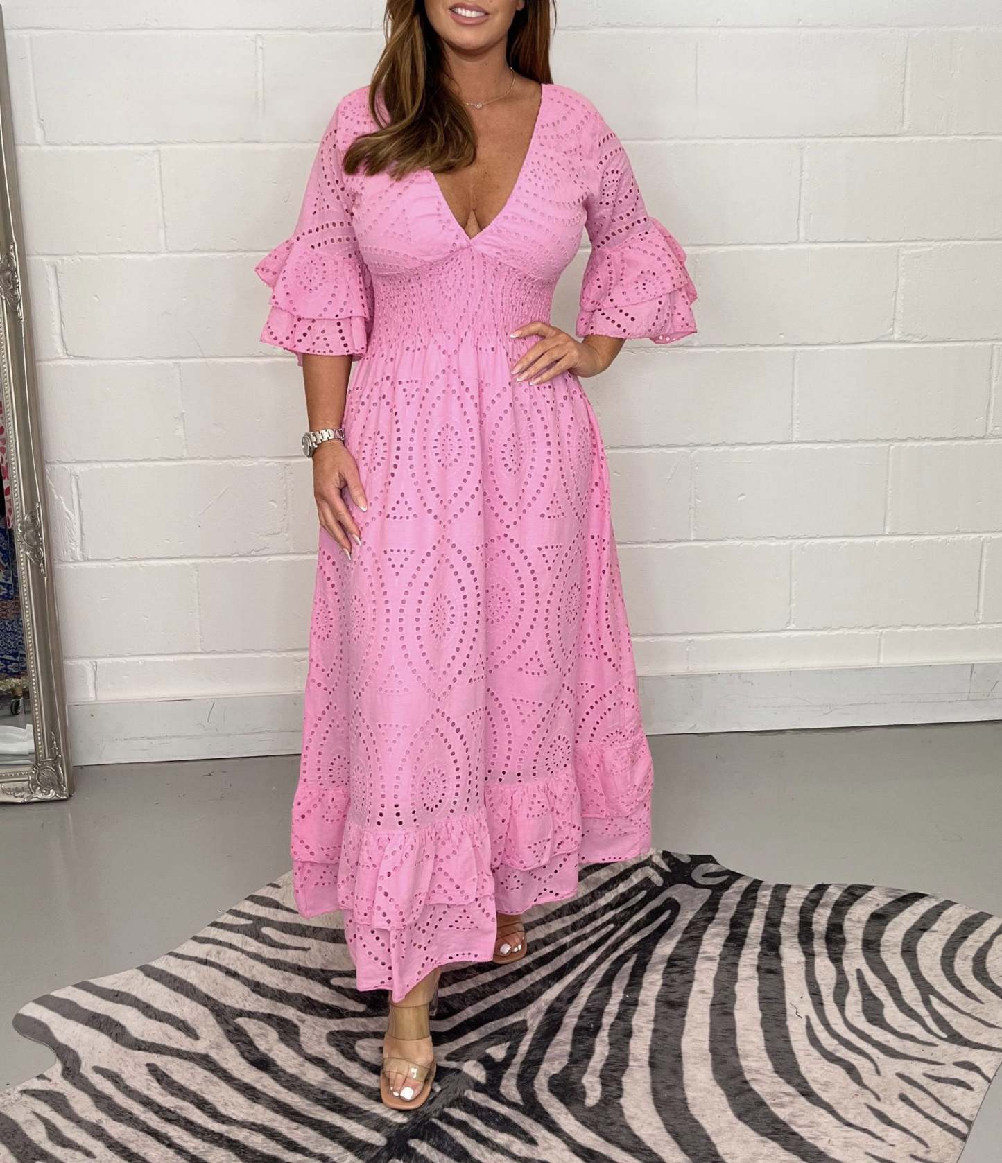 Loxi™ Embroidered Midi Dress