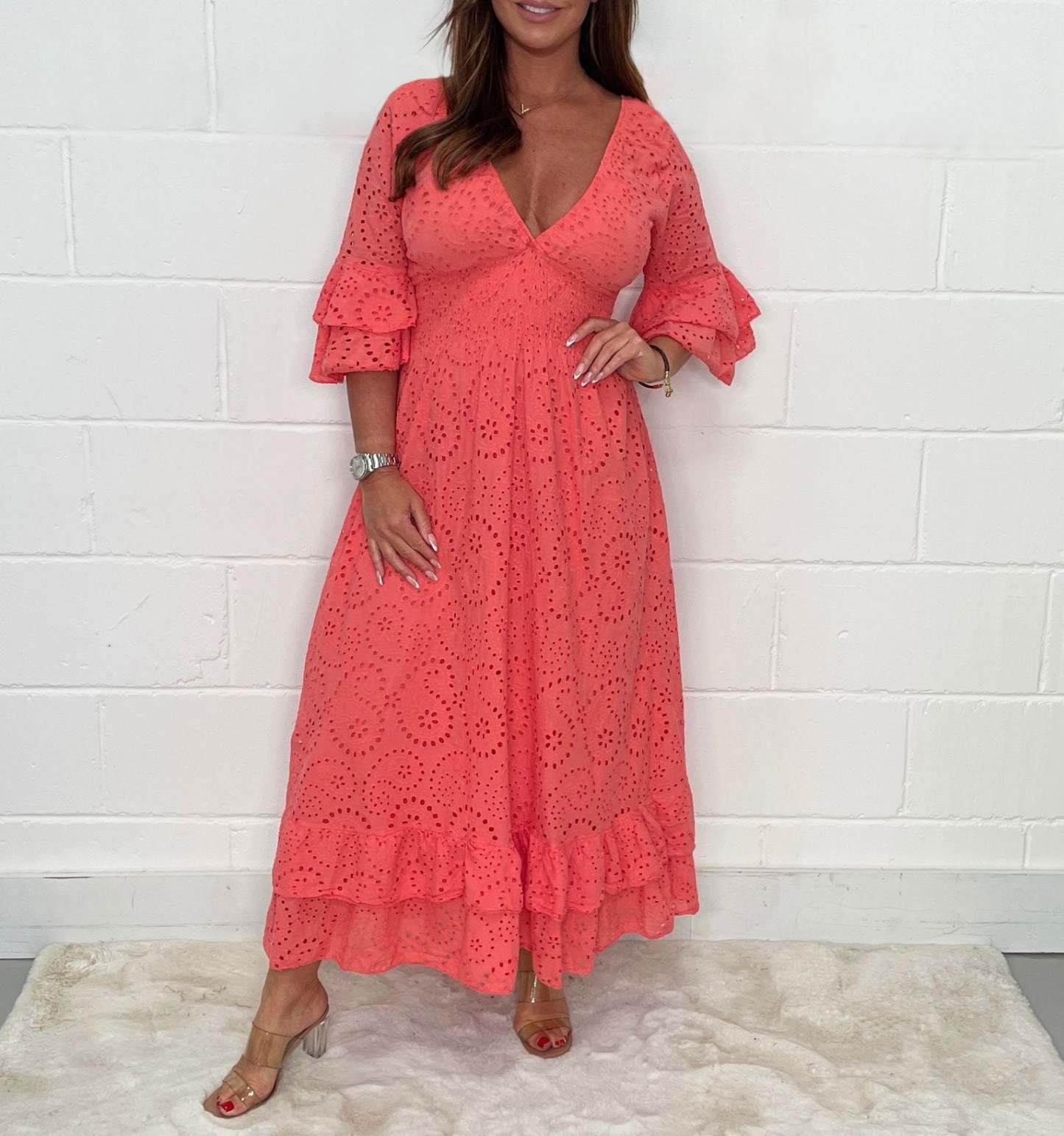 Loxi™ Embroidered Midi Dress