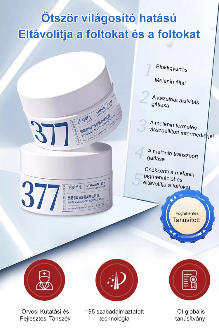 【Európában készült】Dr. Humei 377 Fehérítő és Pattanás elleni Krém