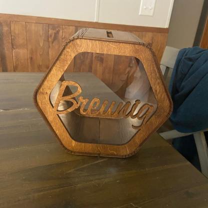 Személyre szabott esküvői hatszögletű kártya doboz