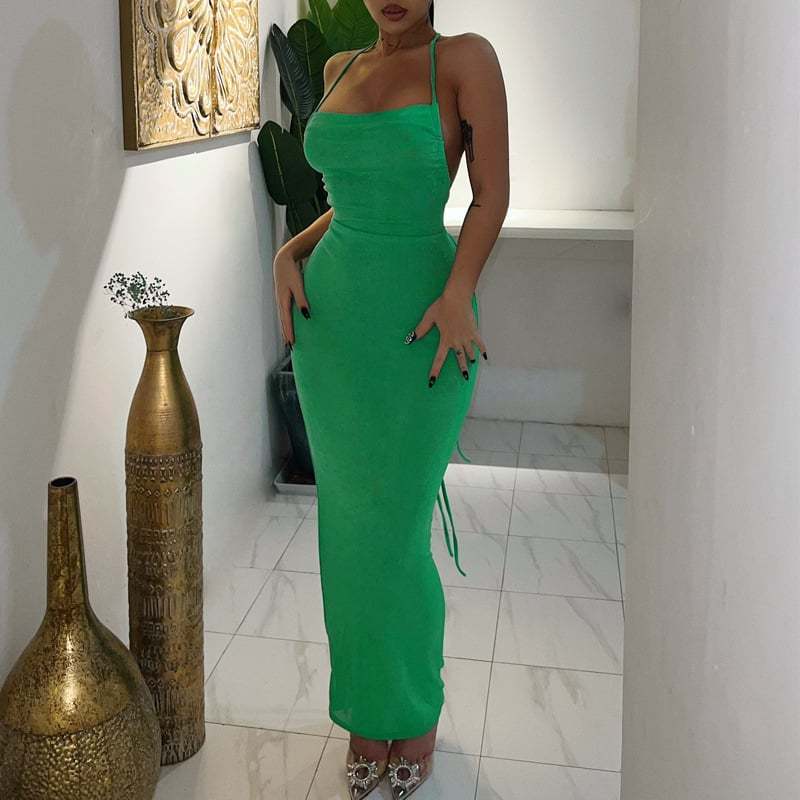 🔥 Serenity Backless Maxi Dress
