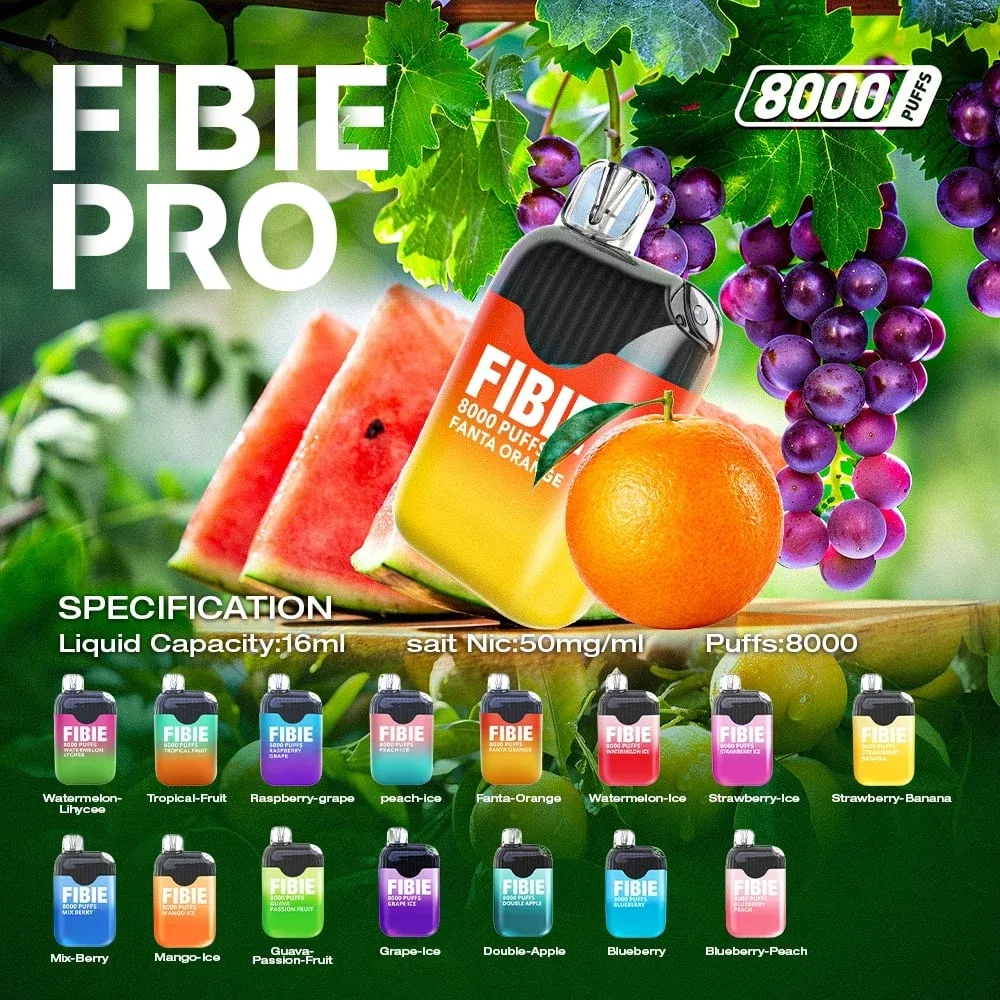 Bețe de țigară electronică de unică folosință FIBIE 8000 (seria 15 arome)