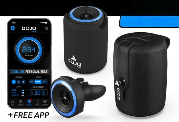 DOJO Air: Hordozható, adatvezérelt légzésterápiás eszköz