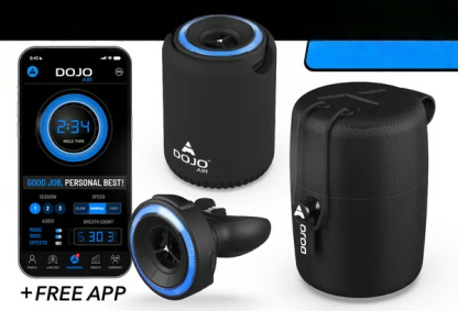 DOJO Air: Hordozható, adatvezérelt légzésterápiás eszköz