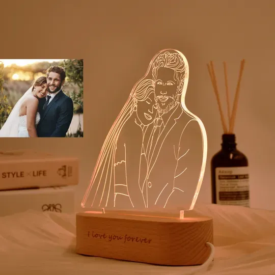 ✨ Lampă foto personalizată cu gravură 3D ✨ Combinația perfectă între artă și tehnologie! Salvează amintiri unice! 🎉