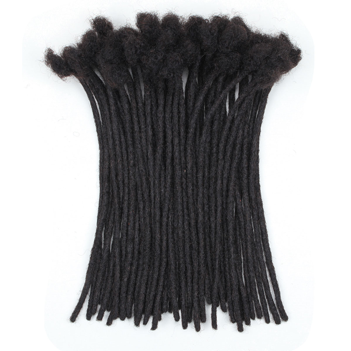 Vecago Loc Extensions Human Hair, 0.4cm Width Human Hair Dreadlock Extensions(50 strands)