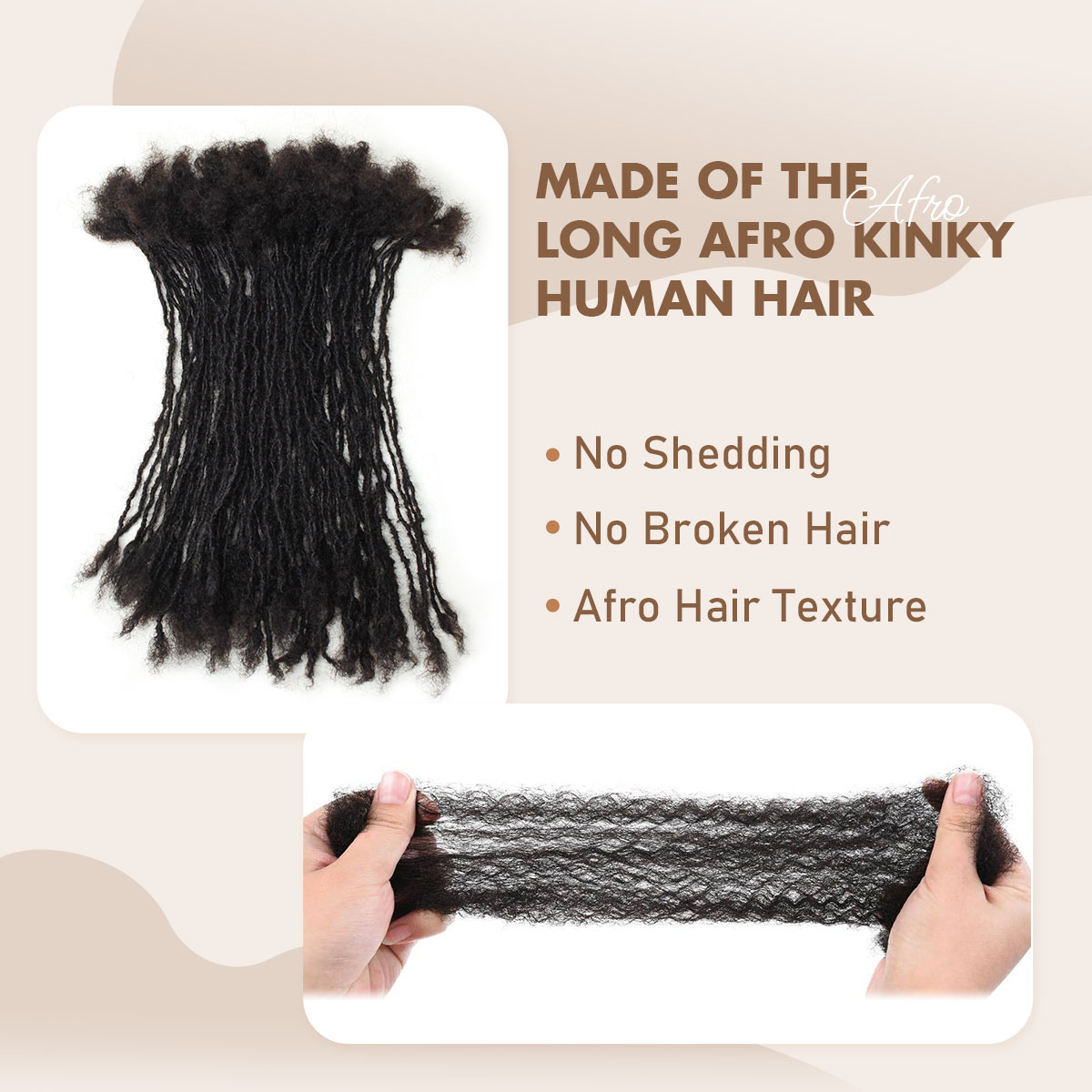 Interlocking Sister Loc Extensions Human Hair Micro Dreadlocks Permanent Small Dreads Extensions for Women