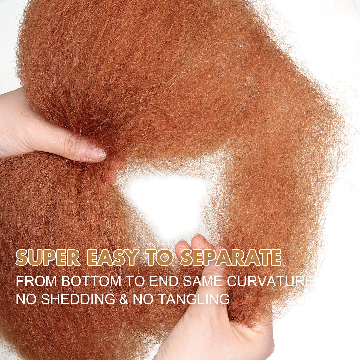 Vecago Afro Kinkys Bulk Human Hair,4c Curly Hair for Permanent Sister Locs/ Mini Twists/Braids/Repair Can Dye and Bleach, #350