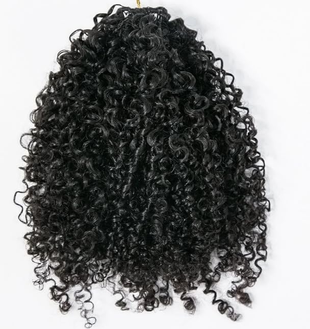 Afro Kinky Curly Knotless Pre-Separated Crochet Hair Extensions Kinky Curly Feather Hair Extensions Afro Kinky Curly Feather Line Hair 100% Human Hair